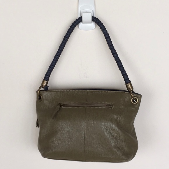 EUC The Sak Leather Bag w/woven Handle - Picture 2 of 4